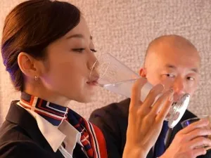 This brunette can't get enough of that Japan suck job before getting pounded rock hard - molten JAV uncensored! The stellar black-haired with giant melons gives an outstanding oral job to a fortunate boy in Japan, followed by a